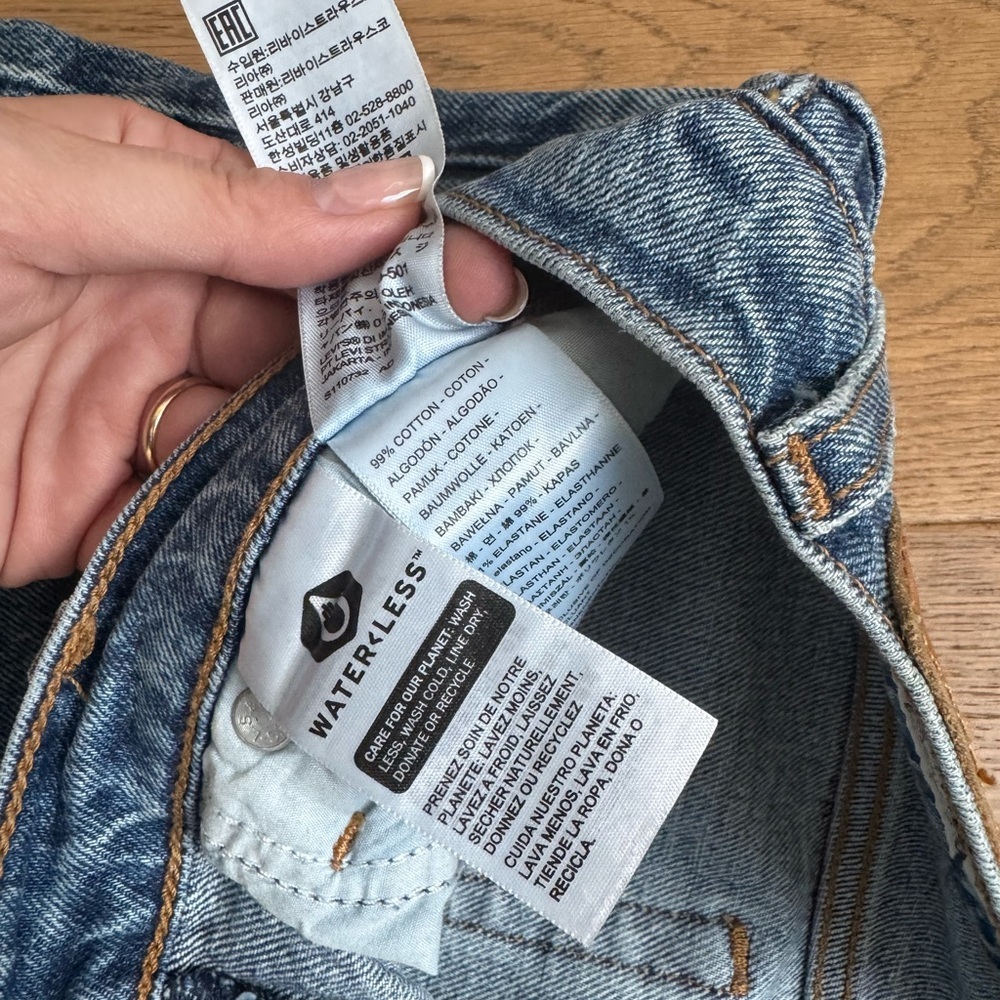 Levi's Wedgie Icon Denim Taper Jeans - Size 28 - EUC - Medium Blue Wash - Picture 4 of 7